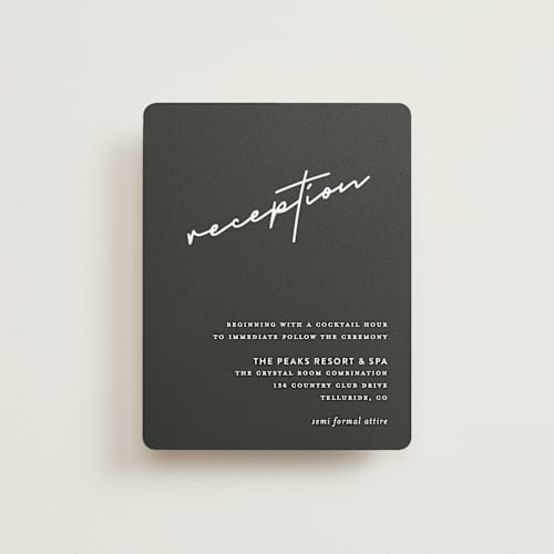 This is a cloud reception cards with standard by Pine Street Creative called as if a dream printing on signature in standard