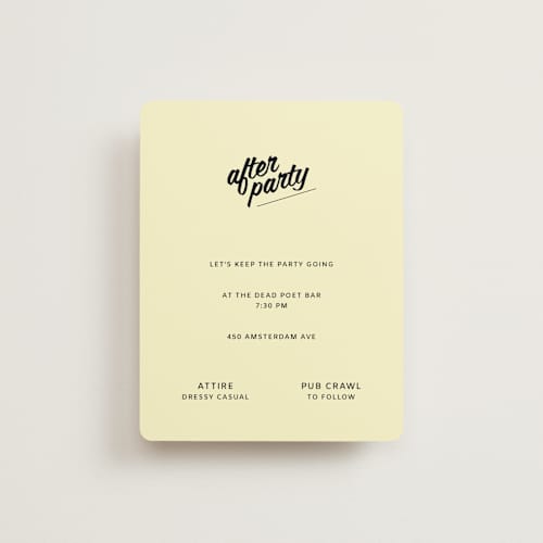This is a butter reception cards with standard by Studio Suku called courthouse printing on signature in standard