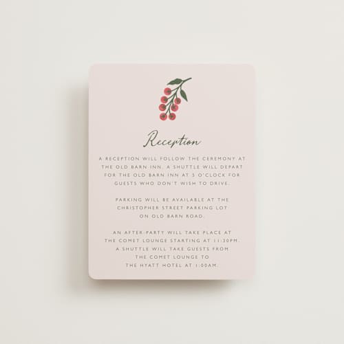 This is a tomato reception cards with standard by Katharine Watson called cherry tomatoes printing on signature in standard