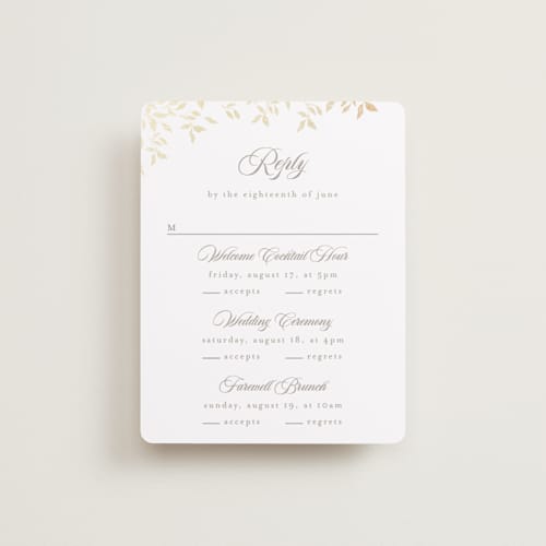 This is a chiffon rsvp cards with foil pressed by Kristie Kern called aperol printing on signature in standard