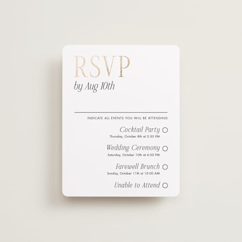This is a lace rsvp cards with foil pressed by Kaydi Bishop called magazine printing on signature in standard