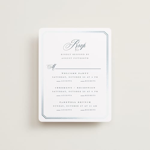 This is a pearl rsvp cards with foil pressed by chocomocacino called othellolagkage printing on signature in standard
