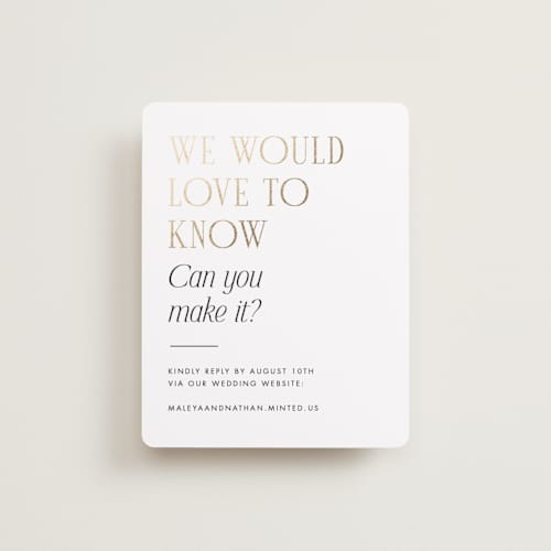 This is a lace rsvp cards with foil pressed by Kaydi Bishop called magazine printing on signature in standard