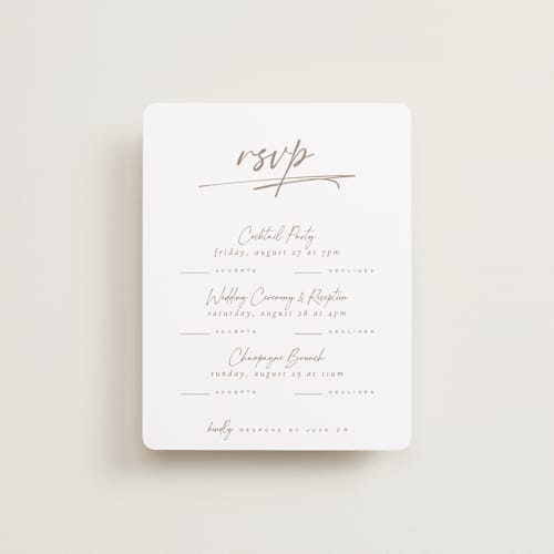 This is a chiffon rsvp cards with standard by Orasie called full photo printing on signature in standard