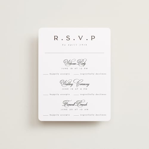 This is a tuxedo rsvp cards with standard by Orasie called side by side printing on signature in standard
