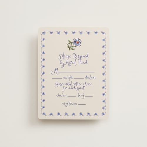This is a sea rsvp cards with standard by Chris Griffith called artisan wedding printing on signature in standard