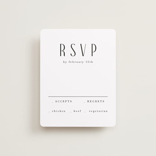 This is a snow rsvp cards with standard by Lori Wemple called photo printing on signature in standard