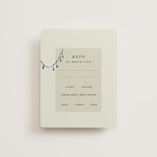 This is a nouvelle rsvp cards with standard by Sumak Studio called chinoiserie printing on signature in standard