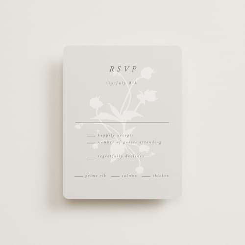 This is a fawn rsvp cards with standard by AK Graphics called autumnal printing on signature in standard