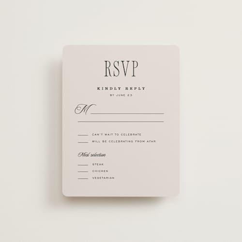 This is a noir rsvp cards with standard by Pixel and Hank called linea printing on signature in standard