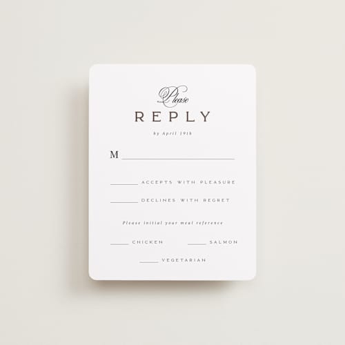 This is a tuxedo rsvp cards with standard by Orasie called side by side printing on signature in standard