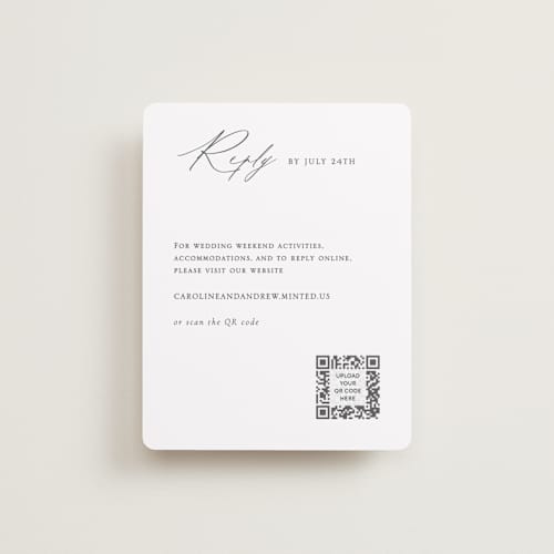 This is a cotton rsvp cards with standard by Vanessa Doyle called contemporary printing on signature in standard