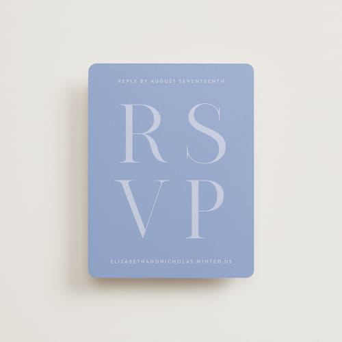 This is a nantucket rsvp cards with standard by Design Lotus called lavender dreams printing on signature in standard