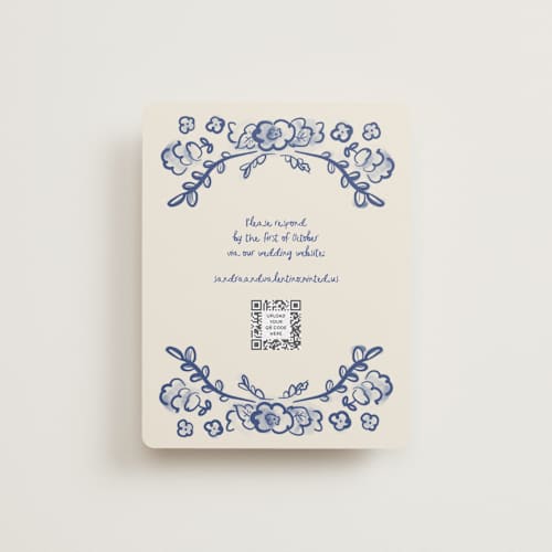 This is a marseille bleu rsvp cards with standard by Ani Somi called santa catalina printing on signature in standard