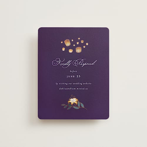 This is a twilight rsvp cards with standard by Simona Camp called disney's tangled lanterns printing on signature in standard