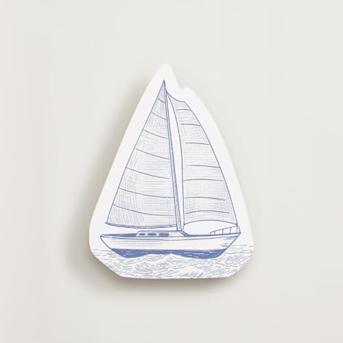 This is a periwinkle insert cards with standard by Jenna Holcomb called coastal toile printing on signature in standard