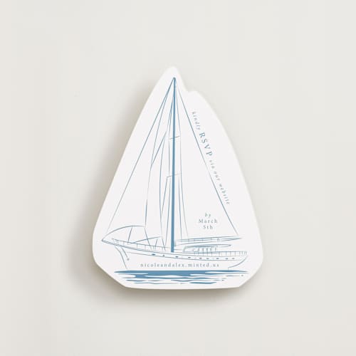 This is a marina insert cards with standard by Hannah Bowman called simple sailboat printing on signature in standard
