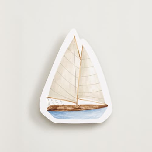 This is a clearwater insert cards with standard by Sarah Knight called watercolor sailboat printing on signature in standard