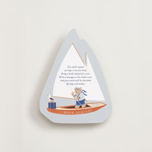 This is a sea insert cards with standard by Becky Nimoy called sailor bear printing on signature in standard