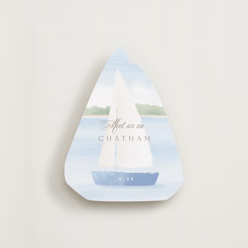 This is a aqua insert cards with standard by Jennifer Wick called chatham printing on signature in standard