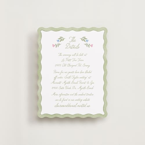 This is a garden enclosure cards with standard by Creo Study called folk garden printing on signature in standard