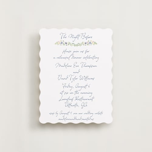 This is a meadow reception cards with standard by Petra Kern called meadow whisper printing on signature in standard