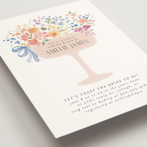 This is a summer bridal shower invitations with standard by Itsy Belle Studio called amelie printing on signature in standard