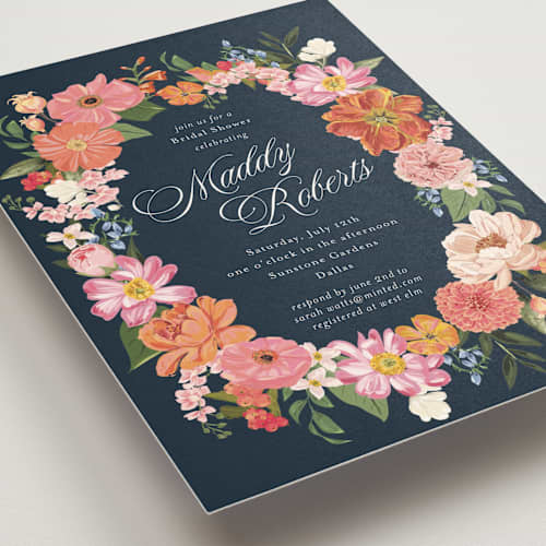 This is a azalea bridal shower invitations with standard by Susan Moyal called summer shower printing on signature in standard