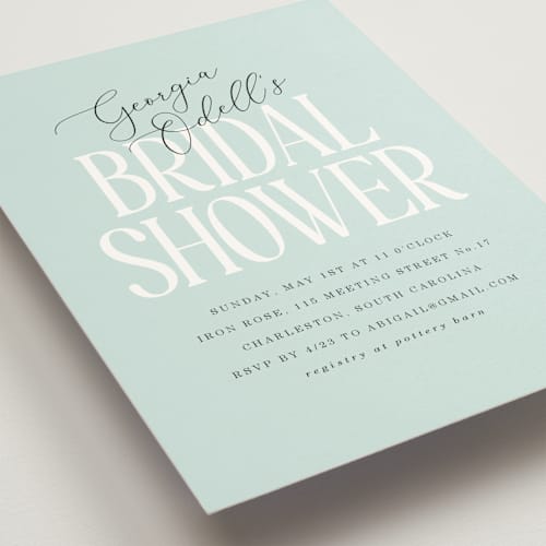 This is a sky bridal shower invitations with standard by Baumbirdy called note printing on signature in standard