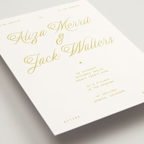 This is a sunshine wedding invitations with standard by Blustery August called cheers printing on signature in standard