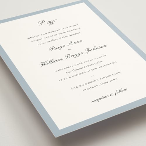 This is a sky wedding invitations with standard by Sara Hicks Malone called briland printing on signature in standard