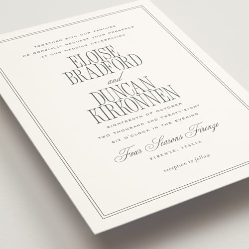 This is a sugar wedding invitations with standard by chocomocacino called ris al’amande printing on signature in standard