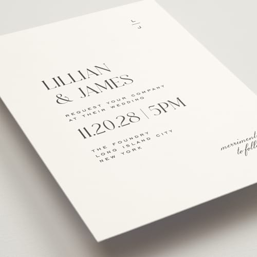 This is a diamond wedding invitations with standard by Heather Cairl called clarity printing on signature in standard
