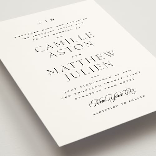 This is a onyx wedding invitations with standard by Kristie Kern called gwenyth printing on signature in standard