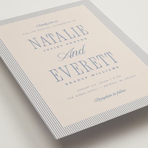 This is a baltic wedding invitations with standard by Pixel and Hank called linea printing on signature in standard