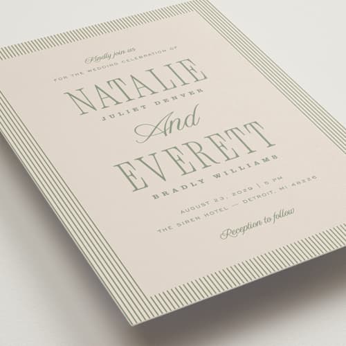 This is a fern wedding invitations with standard by Pixel and Hank called linea printing on signature in standard
