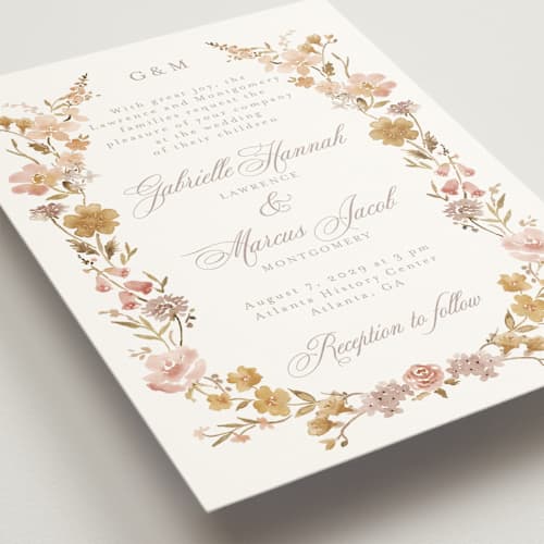 This is a toffee wedding invitations with standard by Petra Kern called everlasting romance printing on signature in standard