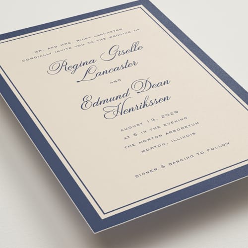 This is a oxford wedding invitations with standard by chocomocacino called krytharaki printing on signature in standard
