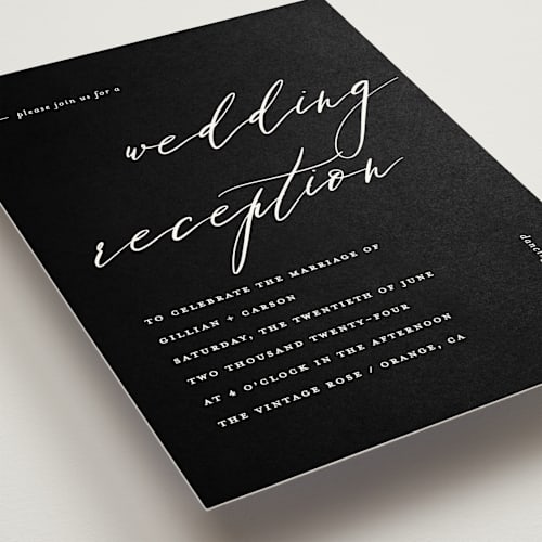 This is a ink wedding invitations with standard by Chryssi Tsoupanarias called villa printing on signature in standard