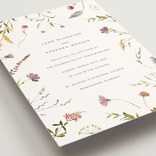 This is a sherbert wedding invitations with standard by Erin Hodges called untied printing on signature in standard