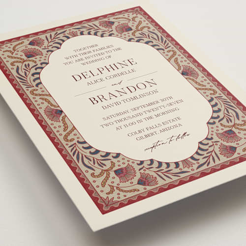 This is a merlot wedding invitations with standard by Jen Owens called century printing on signature in standard