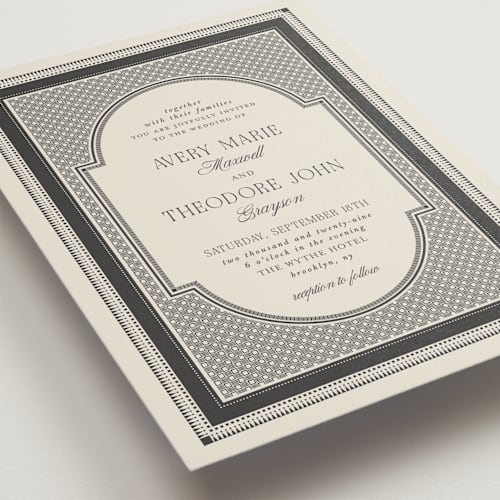 This is a eclipse wedding invitations with standard by Kelly Watkins called literary printing on signature in standard