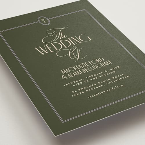 This is a meadow wedding invitations with standard by Owl and Toad called sophisticate printing on signature in standard