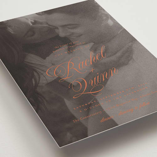 This is a verona sunset wedding invitations with standard by Paper Raven Co. called vintage romance printing on signature in standard
