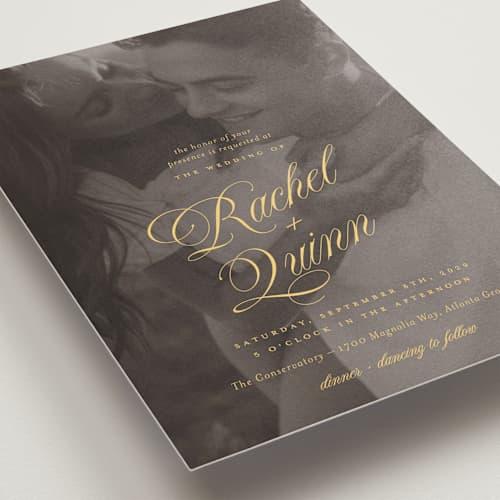 This is a island citrus wedding invitations with standard by Paper Raven Co. called vintage romance printing on signature in standard