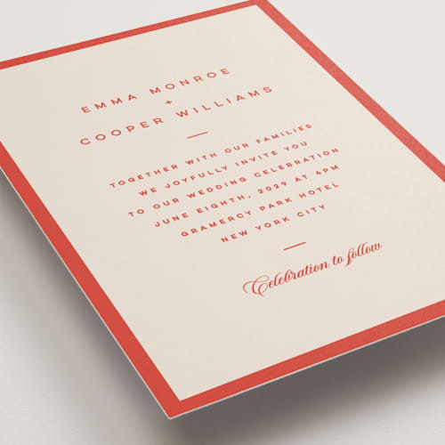 This is a verona sunset wedding invitations with standard by Kristie Kern called the emma printing on signature in standard