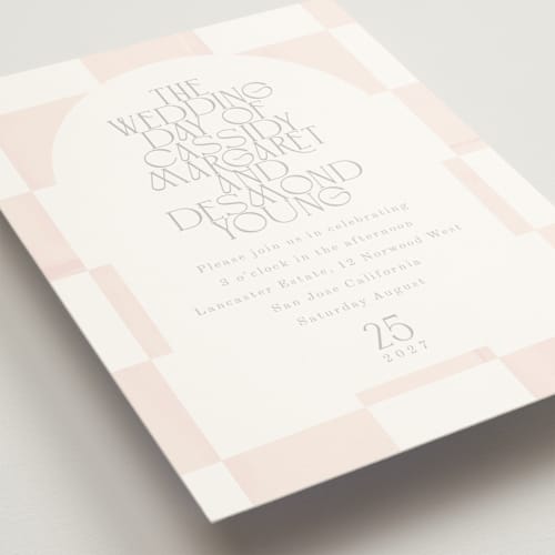 This is a cloud wedding invitations with standard by Baumbirdy called checker wash printing on signature in standard