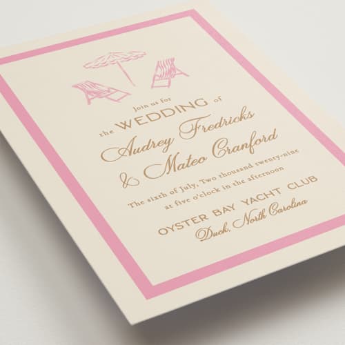 This is a peony wedding invitations with standard by Jackie Crawford called kitty hawk printing on signature in standard