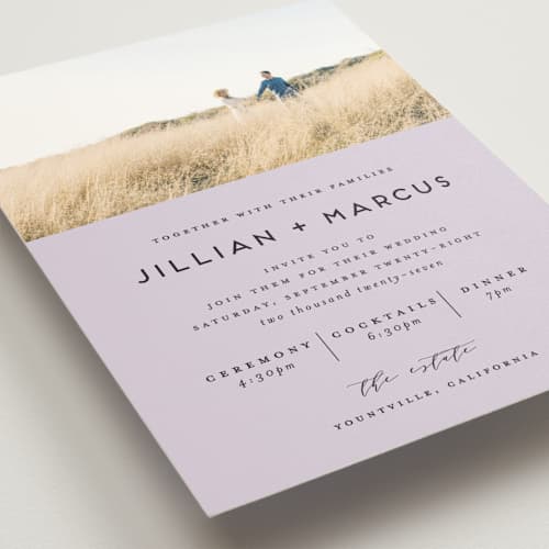 This is a iris wedding invitations with standard by Christie Garcia called picturesque printing on signature in standard