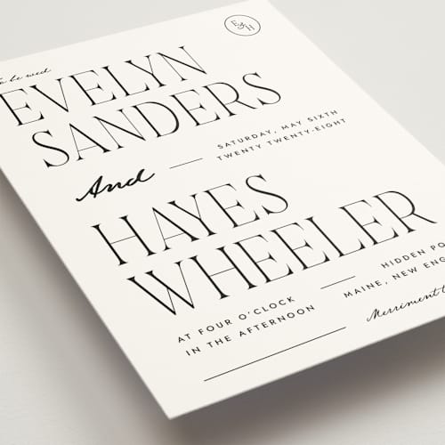 This is a ink wedding invitations with standard by Blustery August called hayes printing on signature in standard